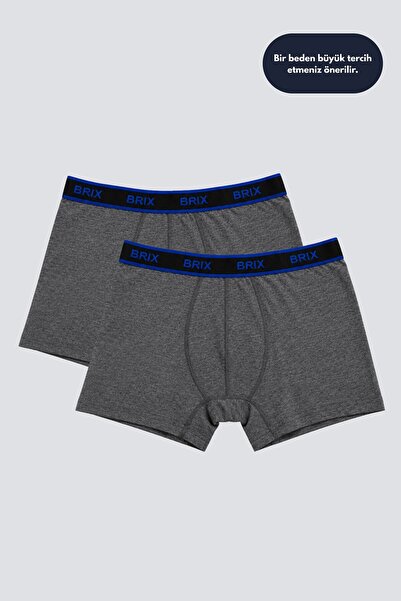 Brix Men's 2-pack anthracite boxer