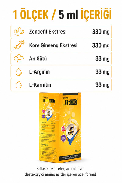 DR HADI Wittplus Arı Sütü 150ml