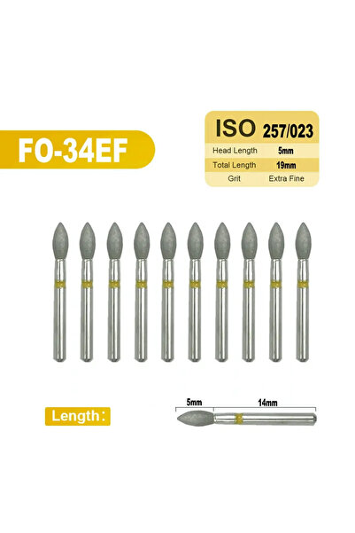 Choice12 مثقاب ماسي للأسنان FO-34EF، مثقاب عالي السرعة، مقبض يدوي بقطر 1.6 مم