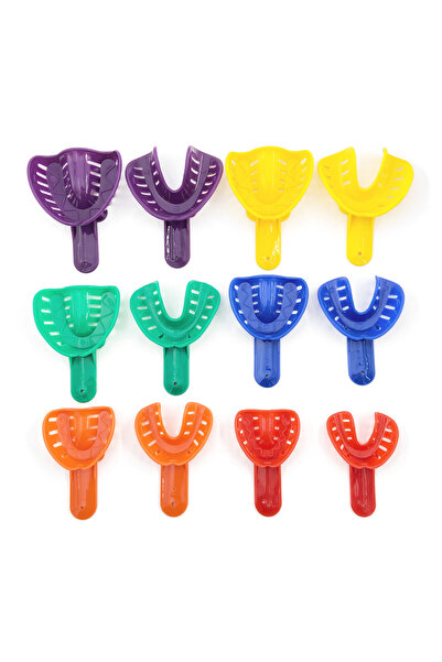 Choice 12pcs 12Pcs/set Disposable Plastic Dental Impression Trays Adult And C...