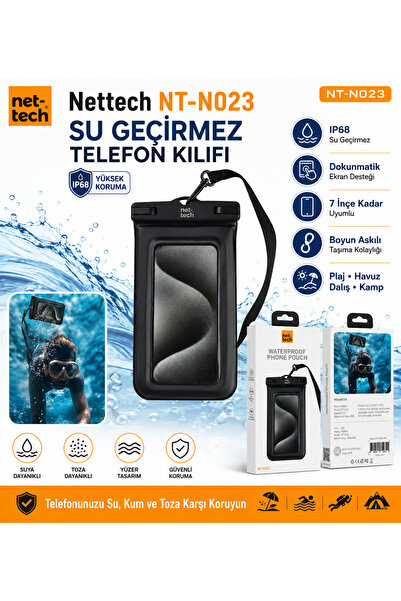 Nettech Yüksek Kalite Tüm Telefonlara Uyumlu IP68 Yağmur Su Geçirmez Waterpro...
