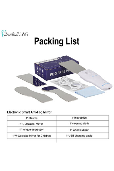 Choice7 Whole set Dental Orthodontic Imaging LED Fog Free Photo Mirror High H...