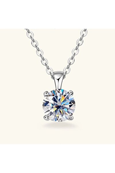 Choice 1.0ct White Gold 6.5mm 1.0 Carat D Moissanite Solitaire Drop Necklaces...