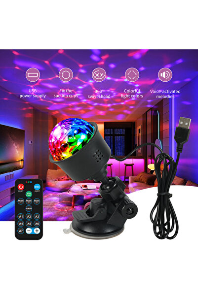 Choice 1set RGB LED Stage Disco Light Rotating DJ Ball Strobe Sound Control M...