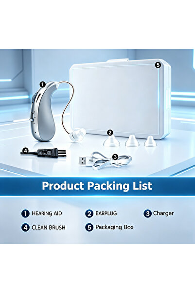 Choice3 Sliver single ear 1 HeariRechargeable Hearing Aids for Seniors with N...