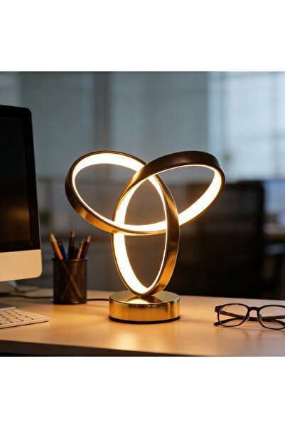 Choice1 Warm White Gold USB Creative Modern Art Desk Lamp Tri Color Lighting ...