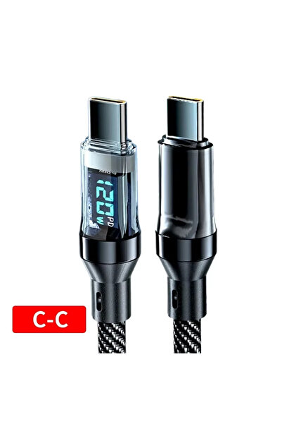 Choice كابل عرض رقمي مزدوج USB-C بطول 1 متر من النوع C إلى النوع C بقوة 120 و...