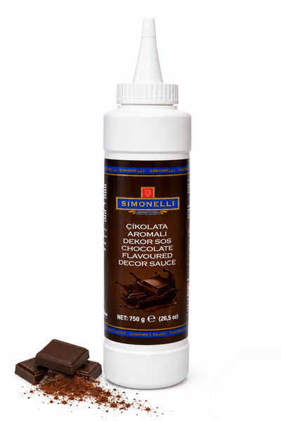 Simonelli Çikolata Aromalı Dekor Sos 750 g - Kahve, Tatlı ve Dondurma Süsleme...