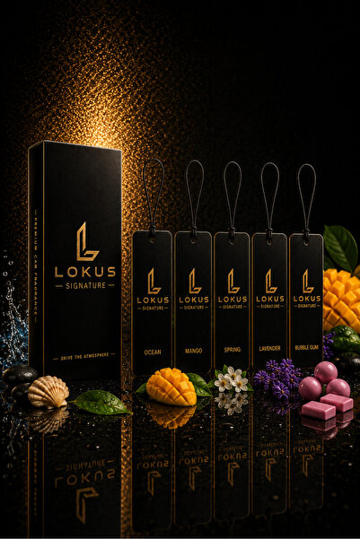 LOKUSPARFUMES LOKUS Signature 5 Farklı Araç Kokusu Karma Paket | Ocean, Mango...