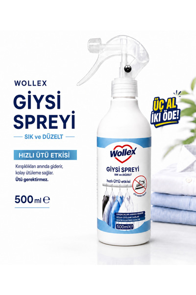 WOLLEX Giysi Spreyi Lilyum Hızlı Ütü Etkisi 500 ML