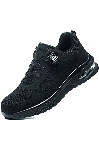 Choice 43 458-2black New Men's Rotary Buckle Safety Shoes Anti-Impact Anti-Pi...