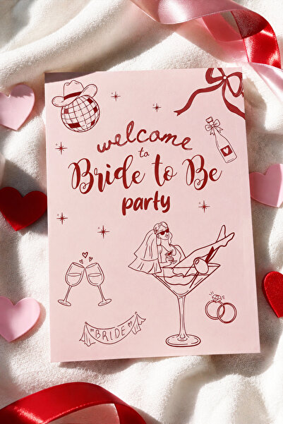 Pankart Evi Bekarlığa Veda Partisi Masa Kartı 9 Adet Bride To Be Sunum Yemek ...