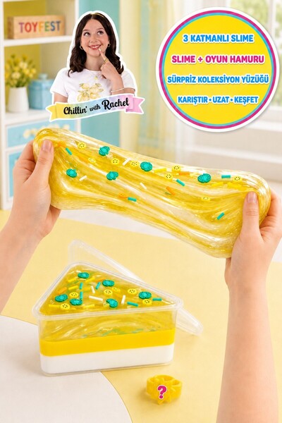 TOYFEST Jelly Cakes Banana Jamma Squishy 3 Katmanlı Sıkmalık Sürpriz Yüzüklü ...