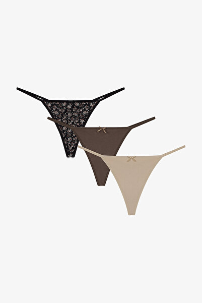 Penti Frosty Morning Floral 3-Piece String Panties
