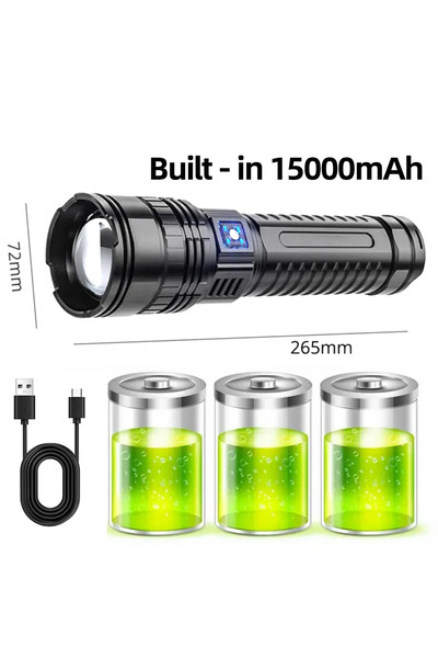 Choice S33 15000mah 1500W Ultra Bright Torch Built-in Battery Flash Light Eme...
