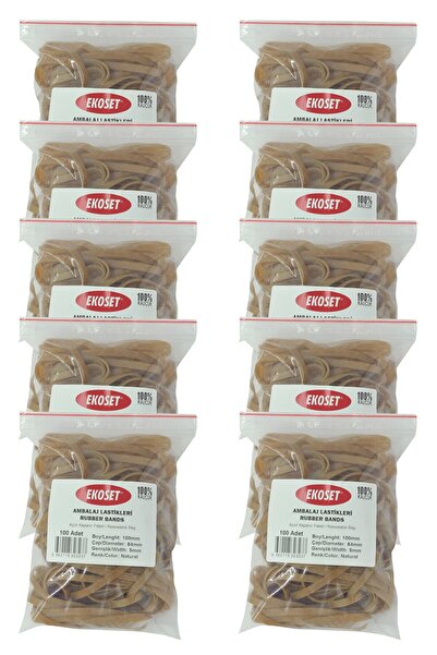 ekoset Wide Rubber Pack Package Package Rubber 100x5mm 1,000 Pieces