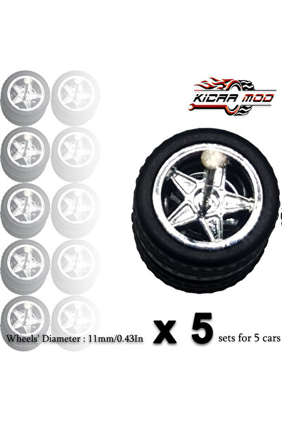 Choice9 MMW131 1/64 Wheels with Detachable Tires Electroplated Color for Toy ...