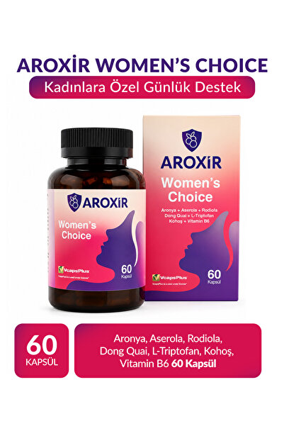 Aroxir Women's Choice Kadın Sağlığı Aronya, Aserola, Rodiola, Dong Quai, L-Tr...