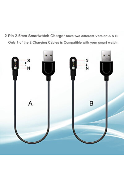 Choice كابل شحن USB مغناطيسي محمول ثنائي الدبابيس 2.5 مم (قطعتان/عبوة)