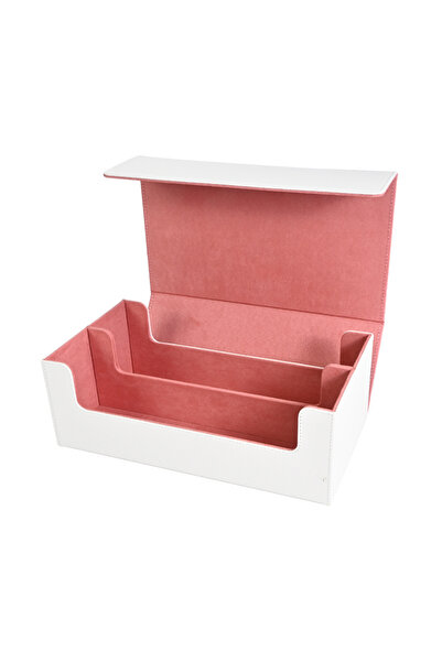 Choice White-Pink Card Storage Box, Card Deck Case Holds 1200+ Single Sleeved...
