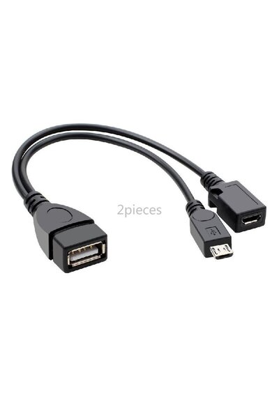 choice2 قطعتان من محول USB مزدوج الوظيفة OTG مع كابل Y للطاقة والبيانات بمنفذ...