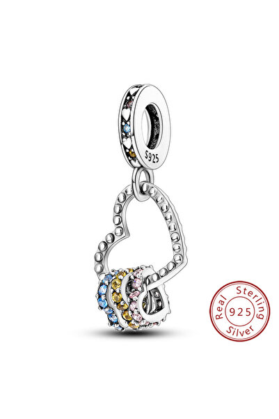 Choice KTC478 Original 925 Sterling Silver Charm Beads Love Heart Family Char...
