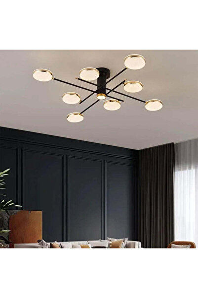 OEM Lustra LED cu telecomanda si cristal MISEL 154W, 9 Elemente, lumina Rece/...