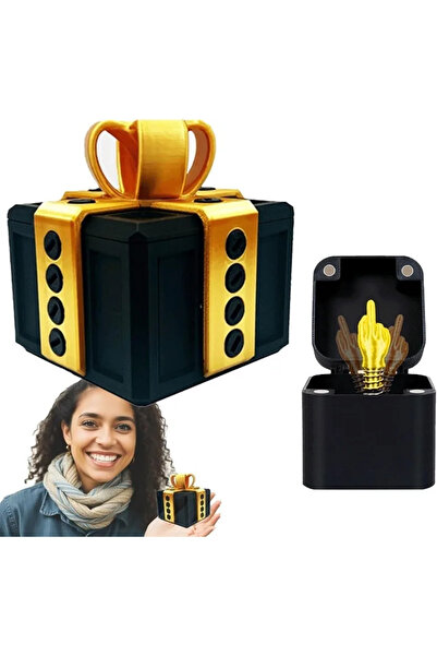 Choice4 8x8x10cm 1set The Annoying Present with Middle Finger in A Box Gift B...