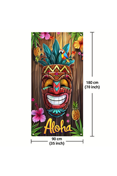 Choice 90X180cm MULTI Summer door hanging banner, Summer flower tropical Hawa...