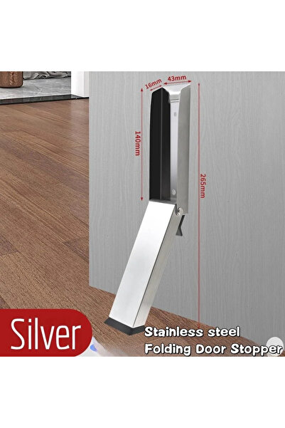 Choice Silver New Safety Door Stopper Metal Gate Blocker Windproof Gate Block...
