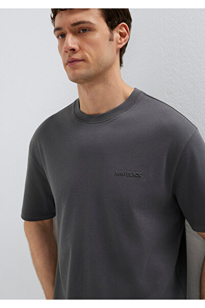 Mavi Black Anthracite Basic T-Shirt Loose Fit / Comfortable Cut 0612645-80106