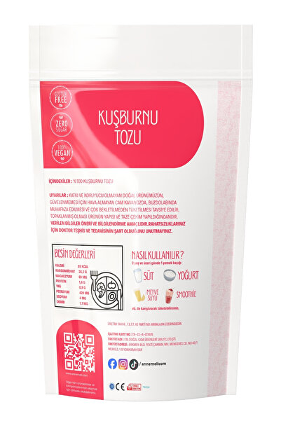 Emine türk anneli 250 gr Kuşburnu Çekirdeği Tozu Yerli Doğal ( Kuşburnunun Tamamı Öğültülmüştür.) Annemeli
