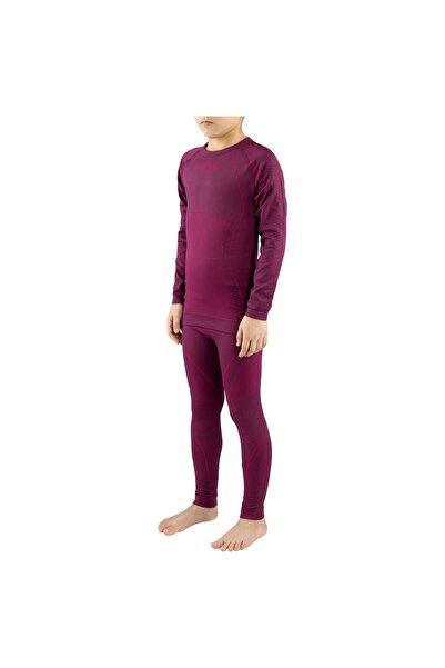 Viking Set lenjerie termică pentru copii, bluză și pantaloni Skido-Grena/Roșu...