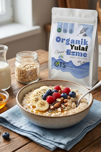 OTS Organik Yulaf Ezmesi 400 gr (Organik Sertifikalı, Pestisit Analizli)