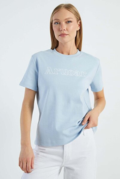 Fulla Moda Aruoar Printed Crew Neck T-Shirt