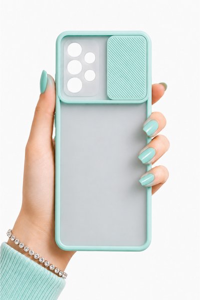 noktaks Case for Samsung Galaxy A72 Case Camera Slider Matte Back Surface Col...