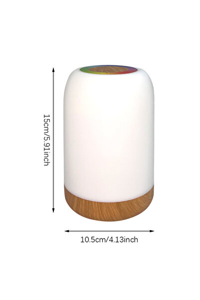 Choice RGB light LED Touch Lamp with Dimmable RGB Colour,Wood Grain Table Lam...