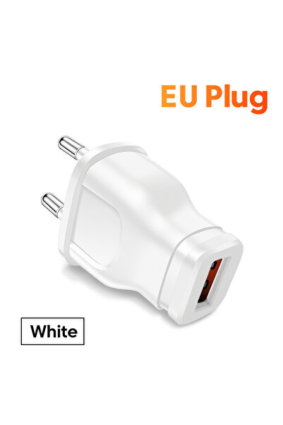 choice2 white EU 5W Single USB A Charger EU/US Phone Charger Travel Wall Char...