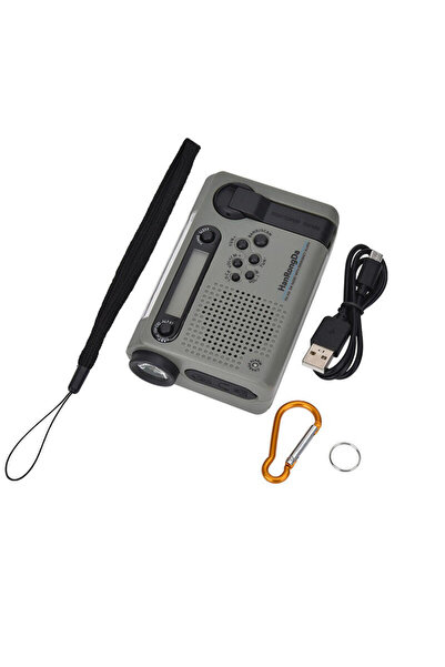 Choice Grey Weather Emergency Radio AM/FM/SW Portable Solar Hand Crank Radio ...