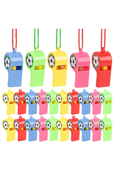 Choice 24pcs 24Pcs Colorful Soccer Whistles Kids Football Birthday Party Favo...