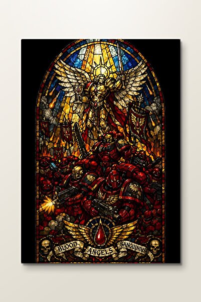 ArtPlaka Warhammer 40K: Sanguinius - Fantastik Metal Tablo - Mıknatıslı Monta...