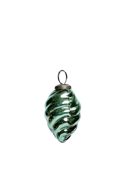 Yargıcı Oval Cam Ağaç Süsü (8x8 cm)