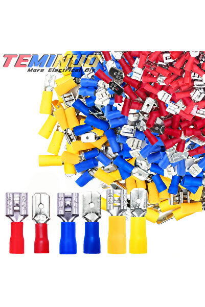 Choice 80pcs Mix 60/80pcs Male Female Insulated Spade Connector, 6.3mm 1/4' 2...