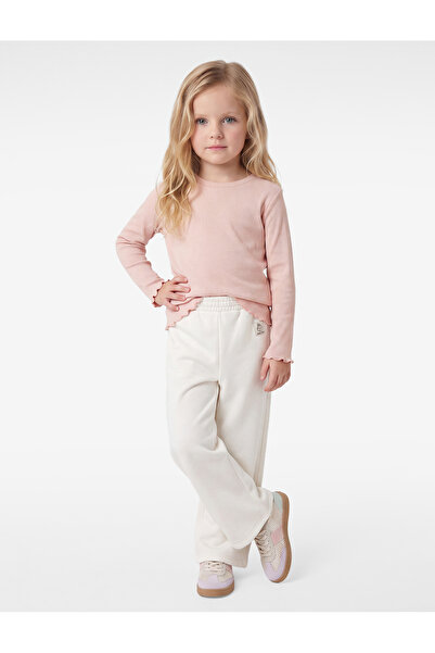 Koton Wide Leg Raised Sweatpants with Elastic Waist