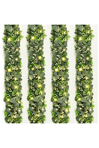 Choice1 Led 180CM Artificial Eucalyptus Leaves Green Garland Fake Plant Sprin...