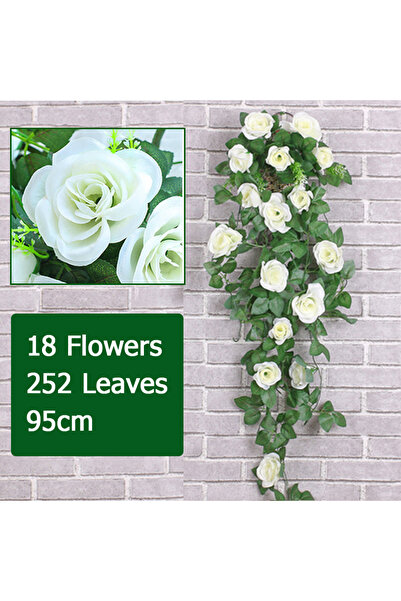 Choice 2 Artificial Flower Rattan Fake Plant Vine Decoration Wall Hanging Ros...