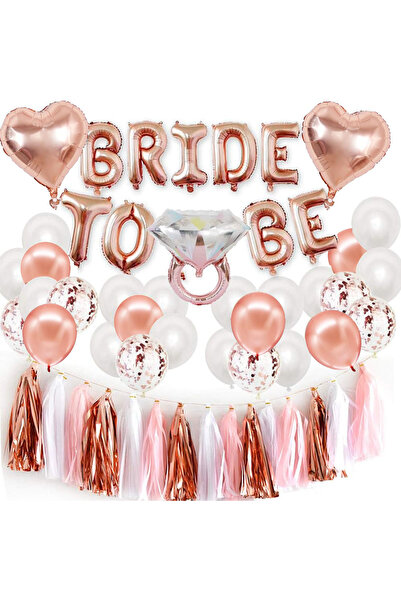 Choice As described HG9030 41 Pcs Rose Gold Bride to Be Balloon Tassel Diamon...