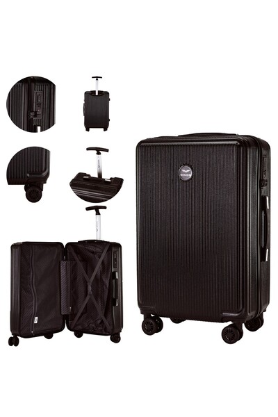 WINGS BRAND Valiză medie Wings PC African Eagle 2.0 24 " NEGRU