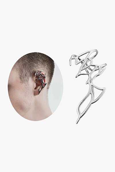 Chaos Spine Siver Tone Ear Cuff