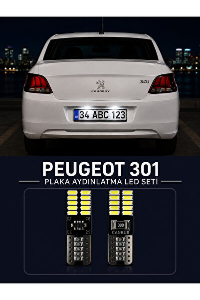 TVS Peugeot 301 Plaka Aydınlatma Seti Beyaz Özel COB LED